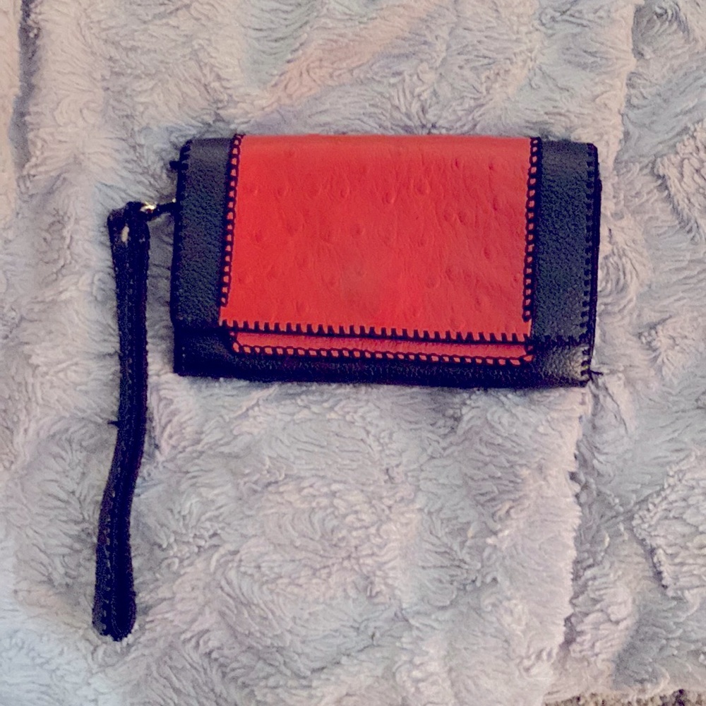 Hand-tooled wristlet/wallet